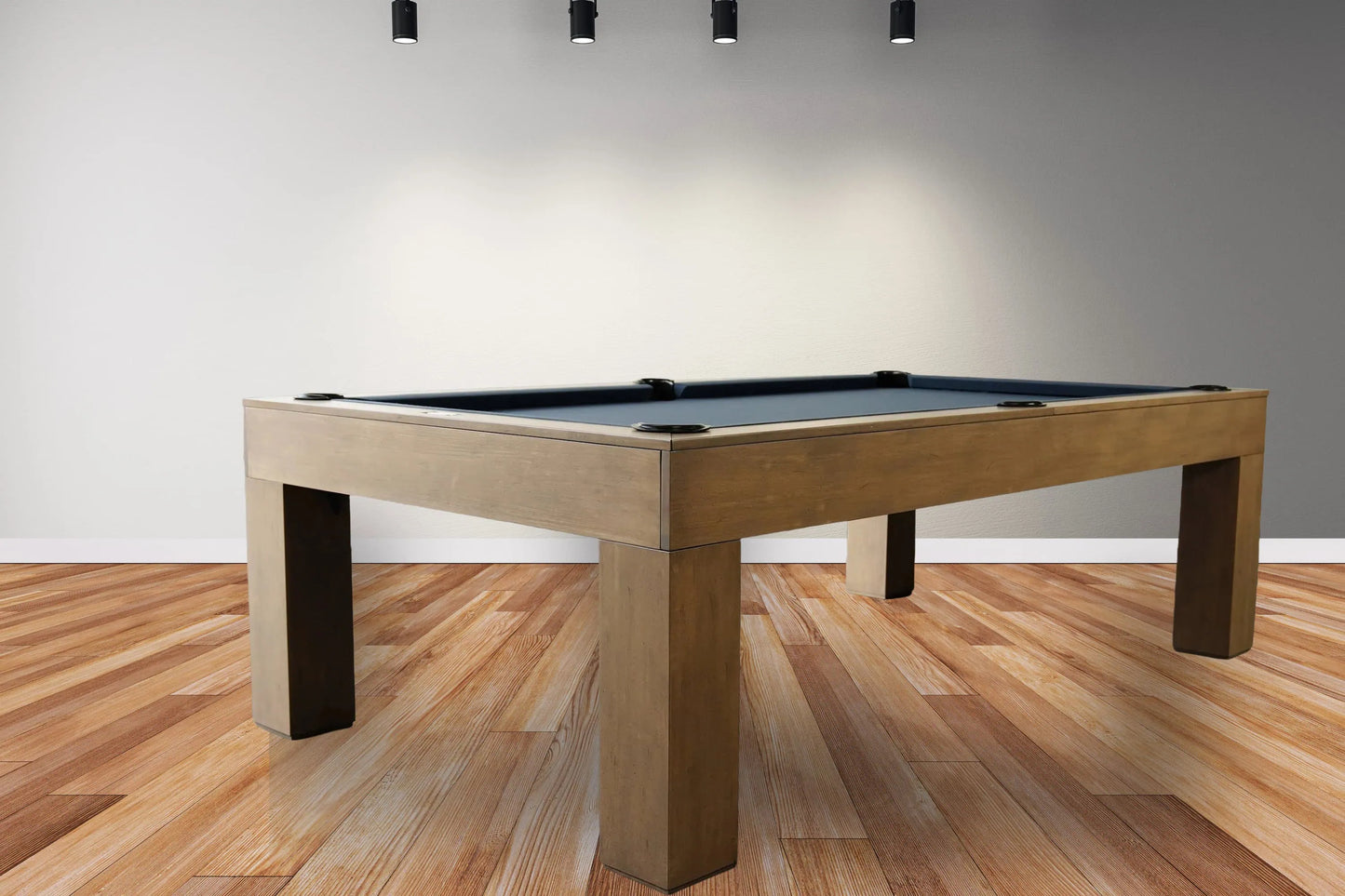 Convertible Paula Parsons pool table with optional dining top installed