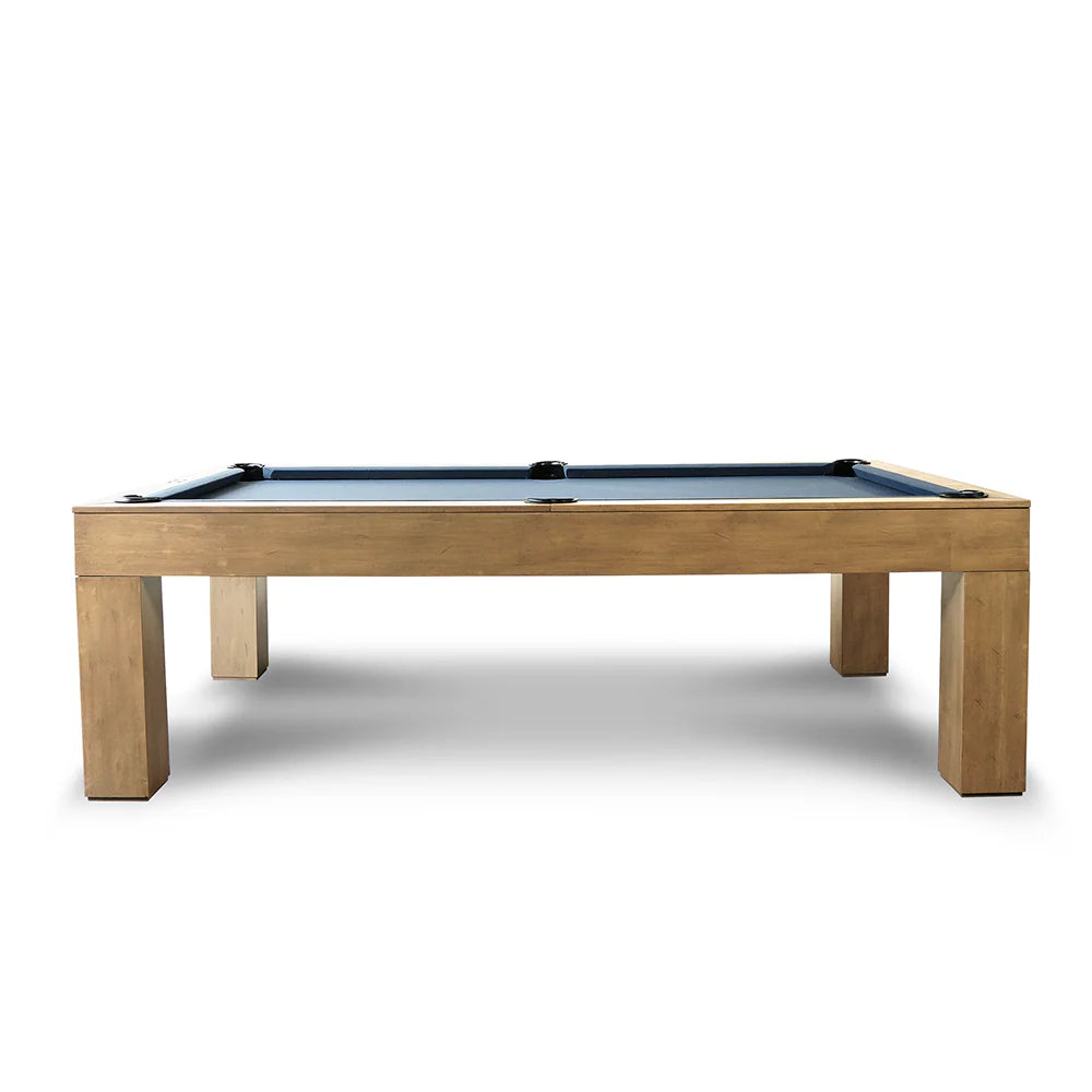 Luxury Parsons-style billiards table crafted in solid wood with 3-piece slate